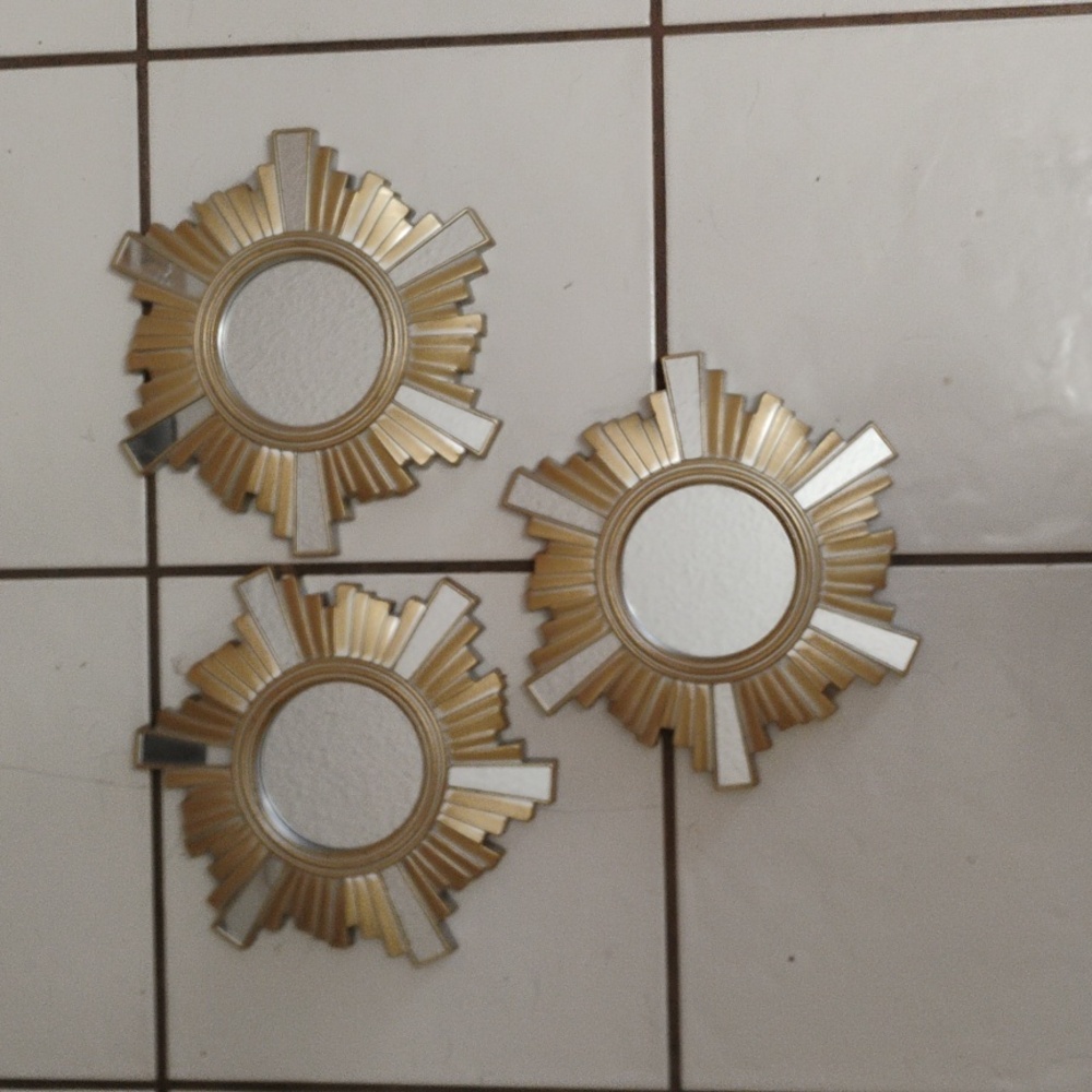 Gold Sunburst Wall Mirrors